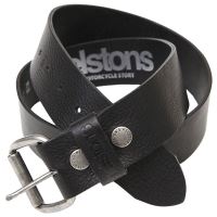 Kožený pásek Helstons černý 100cm